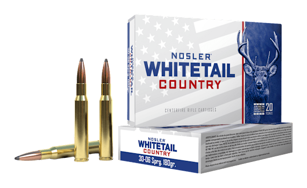 Nosler Whitetail Country .30-06 Springfield 180 Grain Solid Base Centerfire Rifle Ammo