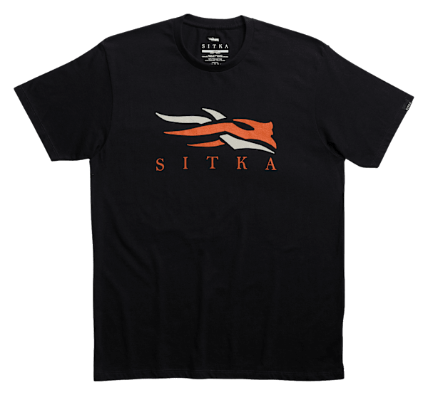 SITKA Icon Short-Sleeve T-Shirt for Men - Black/Orange - M