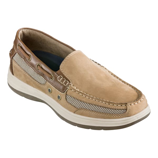 World Wide Sportsman Nantucket III Slip-On Boat Shoes - Tan/Beige - 13M