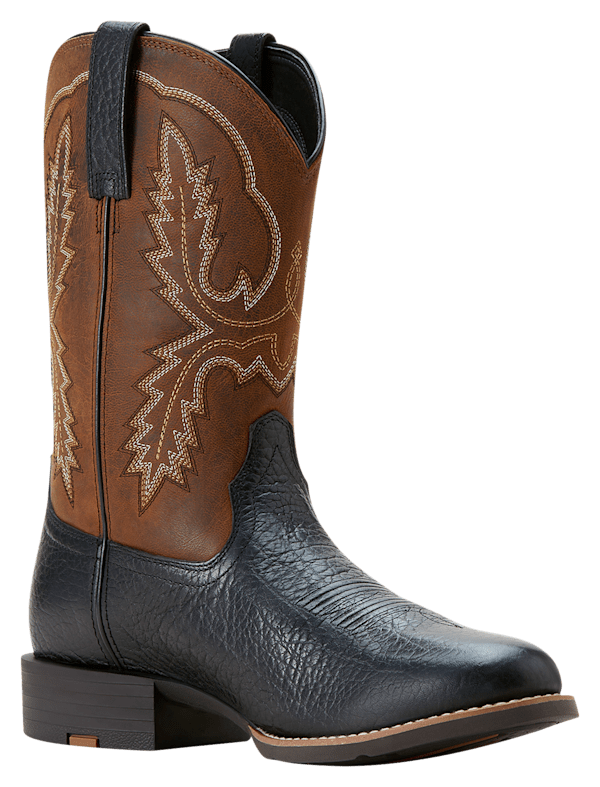 Ariat Sport Stratten Western Boots for Men - Black Adobe - 8M