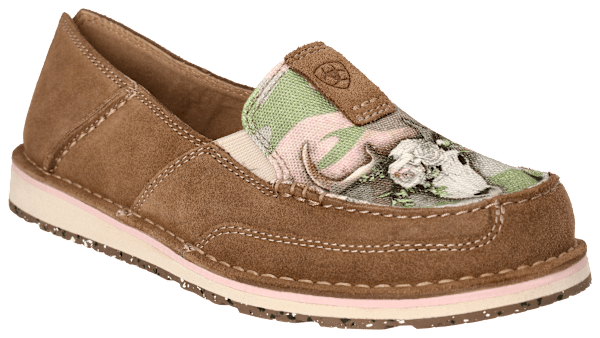 Ariat Cruiser Skull Print Slip-On Casual Shoes for Ladies - Relaxed Bark - 6M