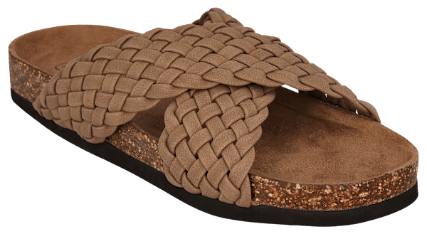 Natural Reflections Retro Cross Braided Sandals - Taupe - 6M
