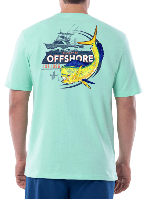 Guy Harvey The Art of Offshore Short-Sleeve T-Shirt for Men - Beach Glass - S