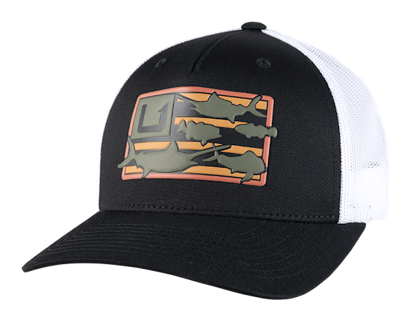 Huk Trophy Flag Trucker Cap - Black
