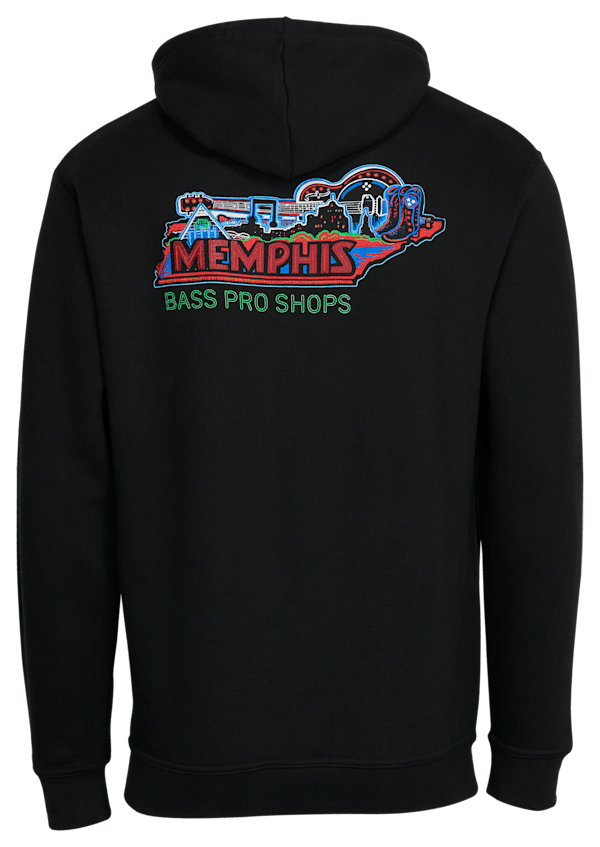 Bass Pro Shops Memphis Skyline Hoodie for Men - Black - 2XL