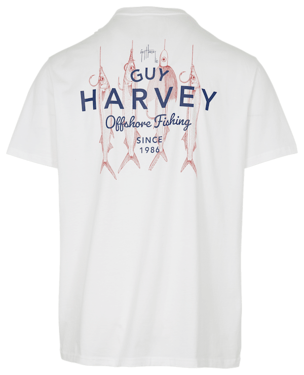 Guy Harvey Rig Masters Short-Sleeve Pocket T-Shirt - Bright White - XXL