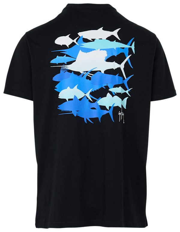 Guy Harvey Species Silos Ombre Short-Sleeve T-Shirt - Caviar - L