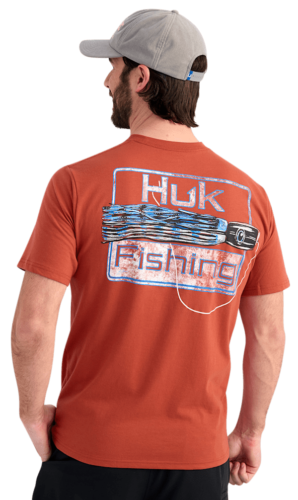 Huk KC Lures Short-Sleeve Pocket T-Shirt - Craw Red - S