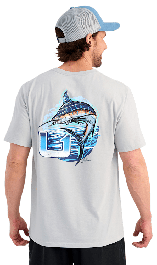 Huk KC Sketch Series Short-Sleeve T-Shirt - Harbor Mist - S