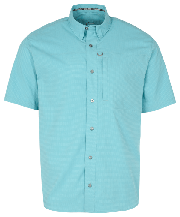 World Wide Sportsman Seacrest Short-Sleeve Button-Down Shirt - Nile Blue - 2XL