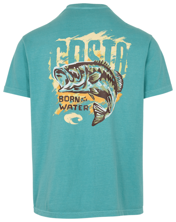 Costa Del Mar Sunset Bass Graphic Short-Sleeve T-Shirt - Seafoam - L