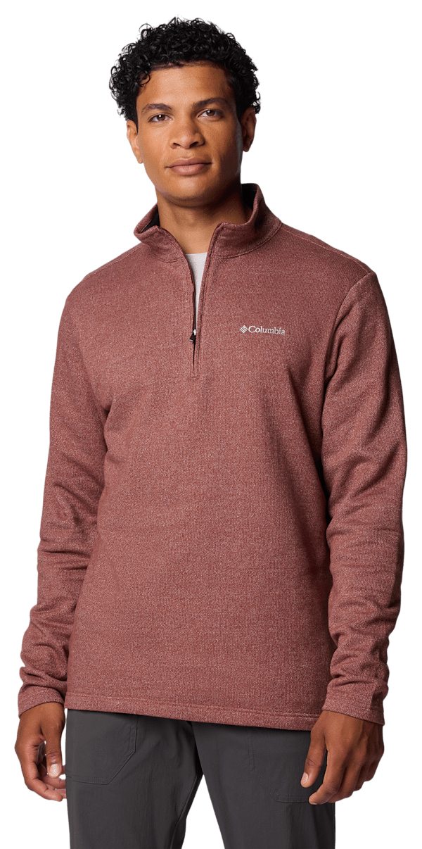Columbia Great Hart Mountain III Half-Zip Fleece Long-Sleeve Pullover - Spice Heather - S