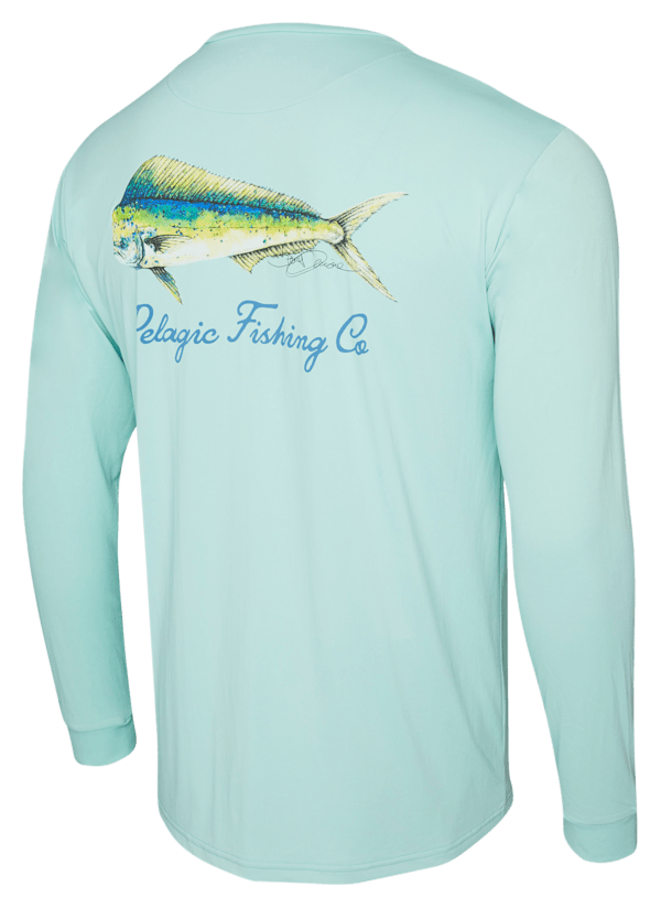 Pelagic Aquatek Goione Mahi Long-Sleeve Shirt - Turquoise - S