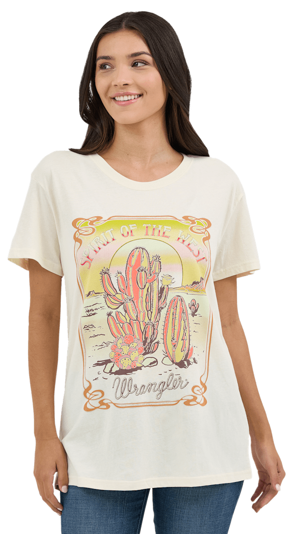 Wrangler Retro Spirit of the West Short-Sleeve T-Shirt for Ladies - Antique White - M