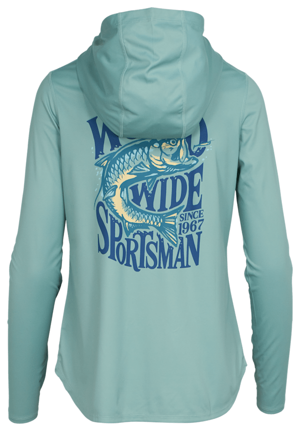 World Wide Sportsman 3D Cool Vintage Tarpon Graphic Angler Long-Sleeve Hoodie - Aquifer Vintage Tarpon - XL