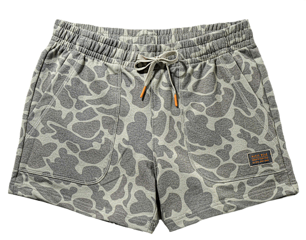 Marsh Wear Fireside Fleece Sweatshorts - Dark Green Mallard Camo - S - Regular