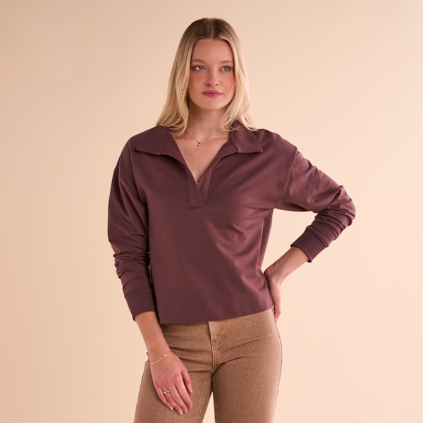 Natural Reflections Wanderer Long-Sleeve Polo Shirt - French Roast - L