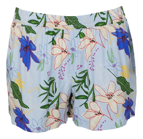 Natural Reflections Tropical Print Shorts - Skyway - L