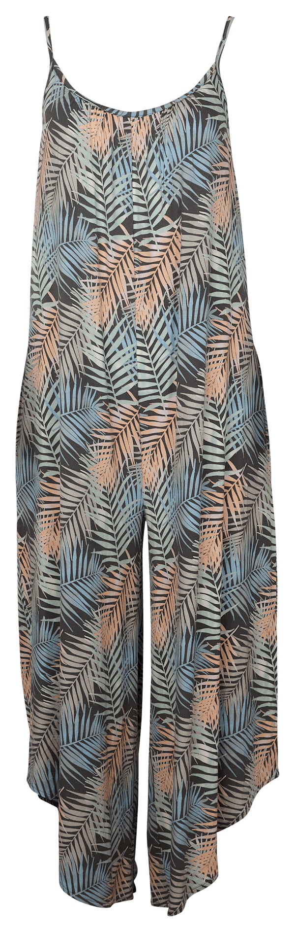 Natural Reflections Lounge Wide-Leg Jumpsuit for Ladies - Tropical Print - XS/S