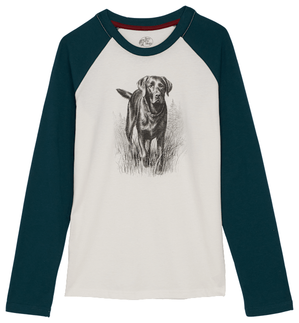 Bass Pro Shops Animal Graphic Raglan Long-Sleeve T-Shirt for Kids - Deep Teal - S