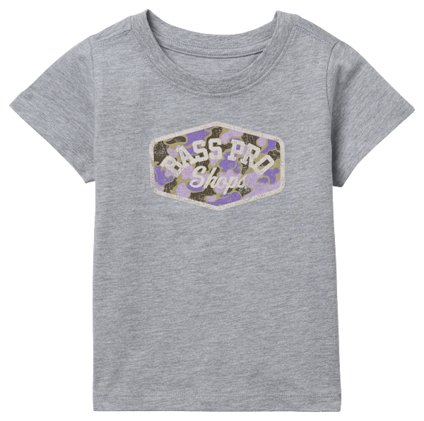 Bass Pro Shops Graphic Short-Sleeve T-Shirt for Toddlers - Heather Gray - 3T