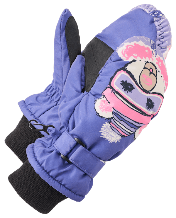 Grand Sierra Graphic Logo Ski Mittens for Toddlers - Purple