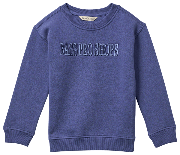 Bass Pro Shops Embroidered Crew-Neck Sweatshirt for Toddlers - Skipper Blue - 2T