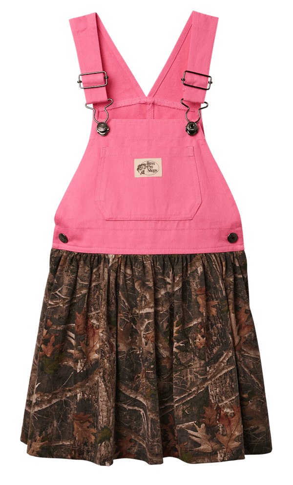 Bass Pro Shops Overall Dress for Toddlers - TrueTimber Kanati - 2T
