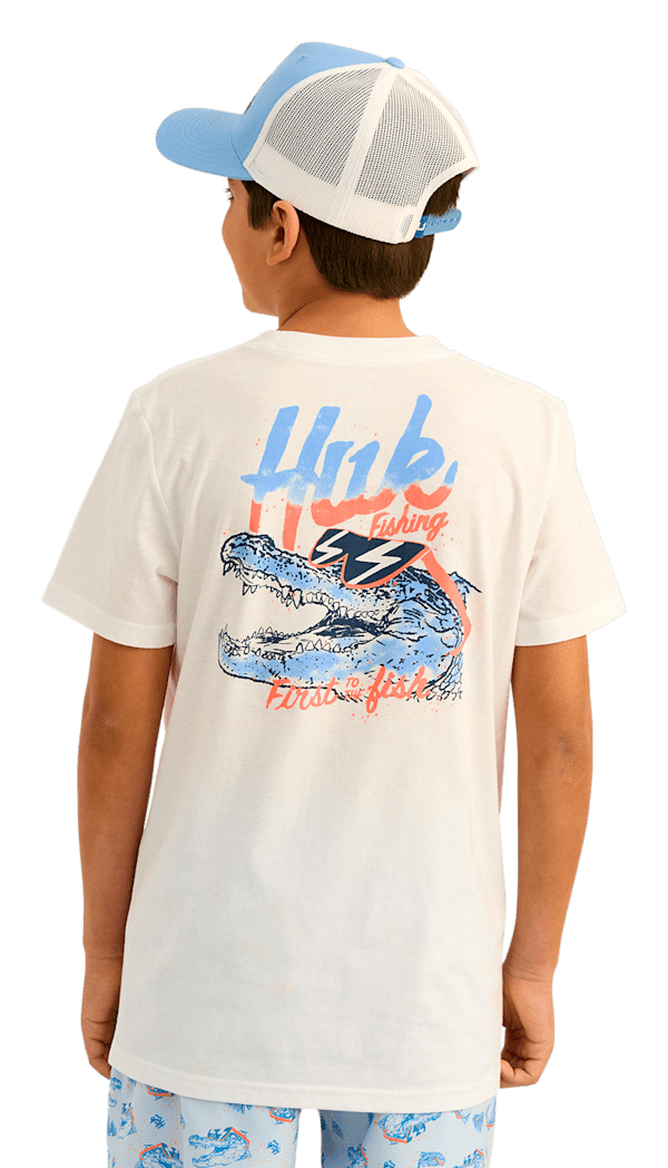 Huk Rad Series Short-Sleeve T-Shirt for Kids - White - L