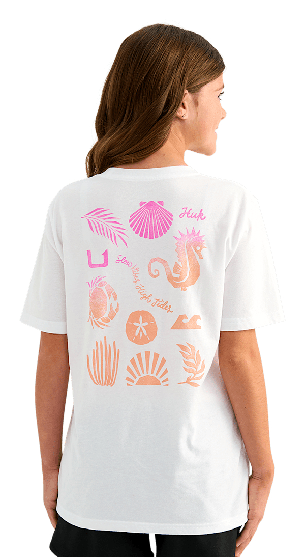Huk Slow Tides Short-Sleeve T-Shirt for Kids - White - XL