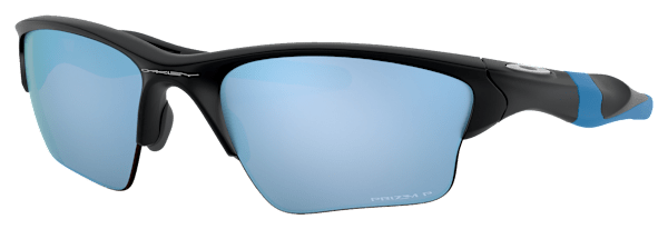Oakley Half Jacket 2.0 XL OO9154 Prizm Water Iridium Mirror Polarized Sunglasses - Matte Black/Prizm Deep Water Mirror - Large