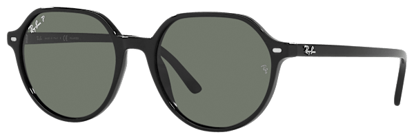 Ray-Ban Thalia RB2195 Glass Polarized Sunglasses - Polished Black/Green Classic G-15 - Small
