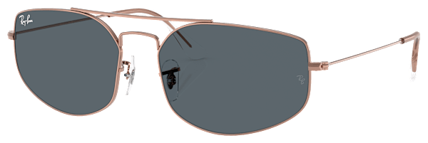Ray-Ban Explorer V RB3845 Glass Sunglasses - Polished Copper/Blue Classic - XX-Large