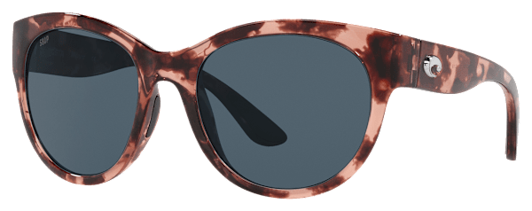 Costa Del Mar Maya 580P Polarized Sunglasses for Ladies - Shiny Coral Tortoise/Gray - X-Large