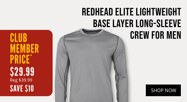 Rehead Elite Lightweigth Base Layer Long-Sleeve Crew for Men