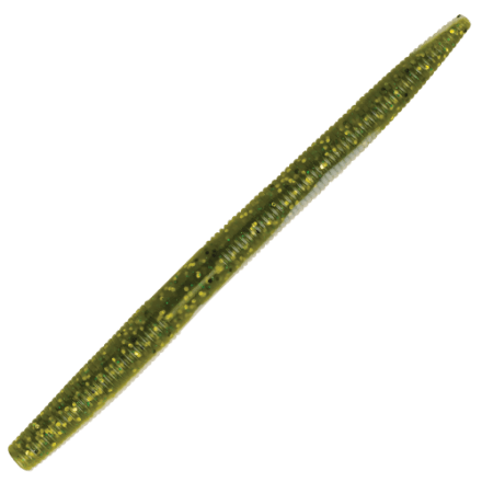 Leurre Souple Googan Baits Lunker Log 5 Pouces, Couleur Vert Citrouille, 8 Pièces