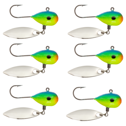 Northland Fishing Tackle UV Whistler Jig Specialty Jig Head - Glow Perch, 1/4oz - Glow Perch 1/O