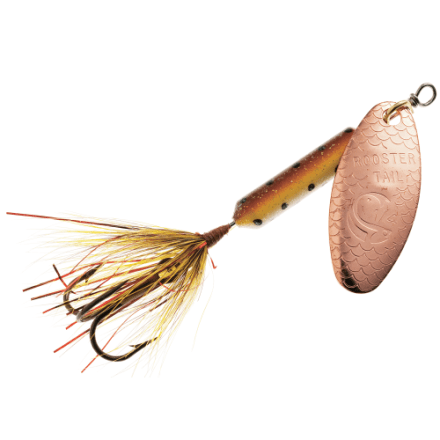 brown coronation spoon fishing lure Pro King Regular Spoon-Green Glow but great for all species of fish. Worden's Lures Copper Blade Rooster