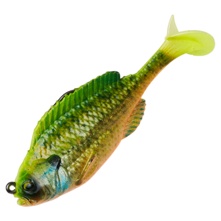 Leurre Souple LiveTarget Sunfish – 3 1/2 Pouces 1/2 Oz – Bleu Jaune – Brochet, Bass