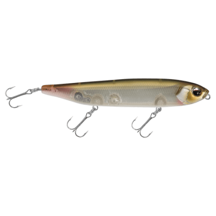 Evergreen JT Pencil Topwater Fishing Lure - Ghost Olive Shad Pattern (Surface Walking Bait)