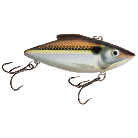 Bill Lewis MINI-Trap 1/4 Oz Lipless Crankbait - Chrome Blue Bleeding Shad For Fishing