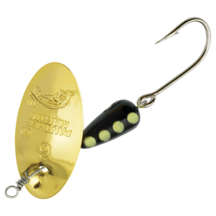 Leurre De Pêche Vintage Marathon Spinner – Doré, Jaune – Pour Brochet, Bar, Panfish