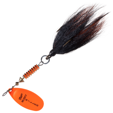 Lindy, M G Buck-A-Boo Musky Bucktail Spinner, Black Color – My Bait Shop, LLC