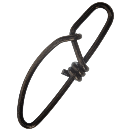 S Carabiner Mustad Stay-Lock Snap | Black Size 3 Fishing Snap