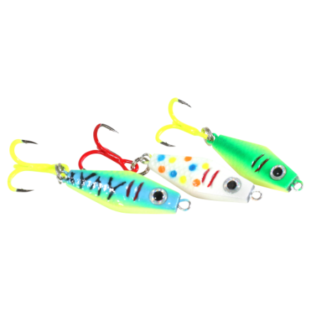 Clam Pinhead Pro Jigging Spoon - 1/8oz Size 10 Rainbow Glow For Panfish & Gamefish