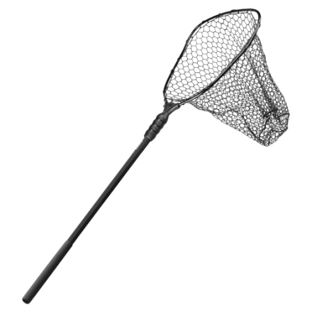 ego fishing landing nets Small Net Black resistant nylon and minimizes water drag for easy handling EGO Reach Crappie Landing Net