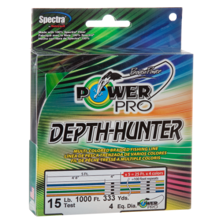 PowerPro Depth-Hunter Multi-Colored Braided Fishing Line | Bass