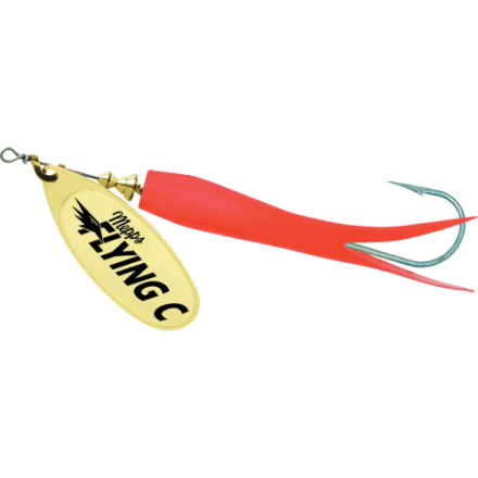 Leurre Mepps Flying C Spinnerbait Pour Saumon - 7/8 Oz, Rouge Argenté, Neuf