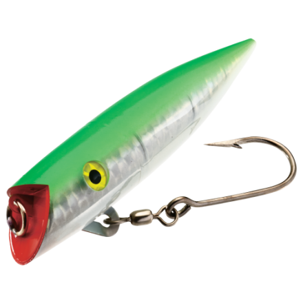 Silver Horde Ace Hi Plug - UV Green/Silver Mylar