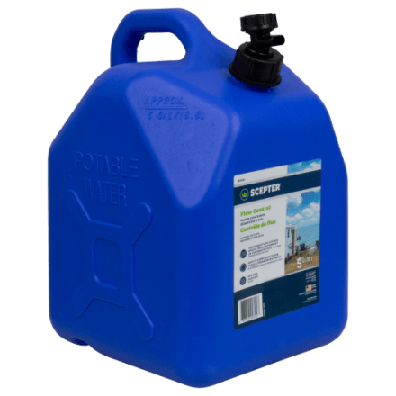 Scepter Lot de 8 carafes à eau portables en plastique de qualité alimentaire de qualité alimentaire avec bec réversible pour camping et rangement d'urgence, bleu